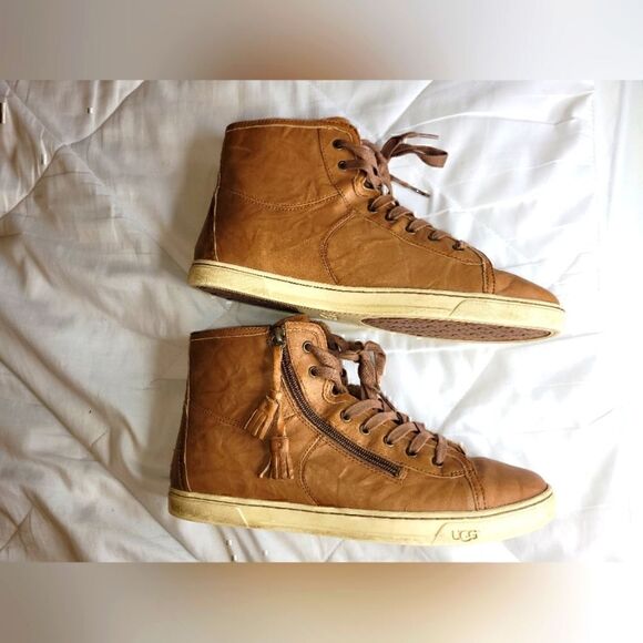 Ugg Blaney High Top Sneaker, Women's sz 11, Cognac.  - Picture 1 of 5